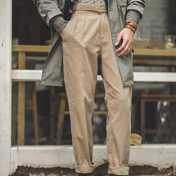 retro minimalist military mens trousers for officers – Heyelly Online ...